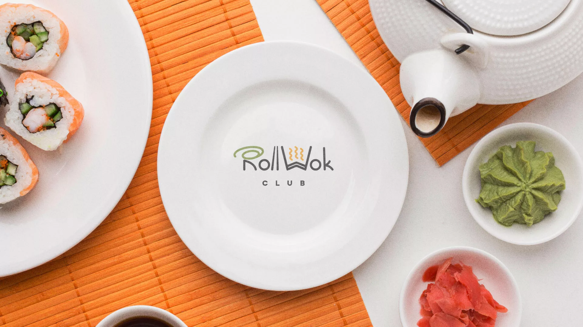 Разработка логотипа и фирменного стиля в Усть-Джегуте для суши-бара «Roll Wok Club» Разработка логотипа и фирменного стиля в Усть-Джегуте для суши-бара «Roll Wok Club»